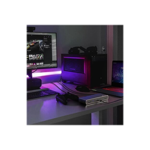 ICYBOX IB-DK8801-TB4 Thunderbolt 4 Type-C DockingStation 2x Thunderbolt 4 and 4x USB3.2 Gen 2 Type-A SD Card 8