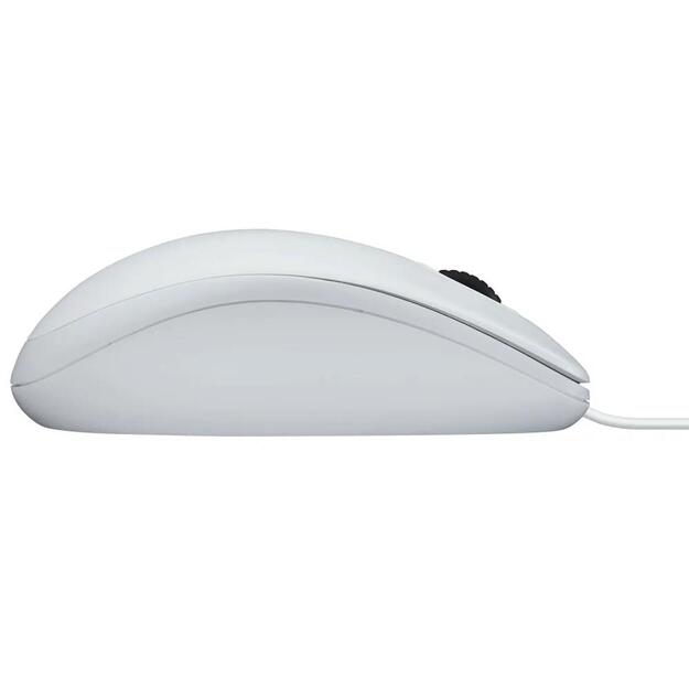 Kompiuterinė pelė laidinė MOUSE USB OPTICAL B100/WHITE OEM 910-003360 LOGITECH