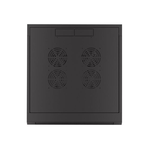 Komutacinė spinta pakabinama LANBERG 19 4U/570x600 demounted fast assembling flat pack black 46