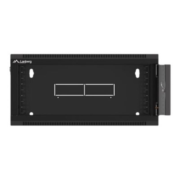 Komutacinė spinta pakabinama LANBERG 19 4U/570x600 demounted fast assembling flat pack black 50