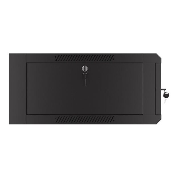 Komutacinė spinta pakabinama LANBERG 19 4U/570x600 demounted fast assembling flat pack black 43