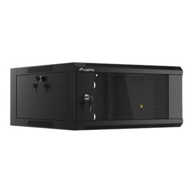 Komutacinė spinta pakabinama LANBERG 19 4U/570x600 demounted fast assembling flat pack black 47