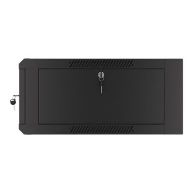 Komutacinė spinta pakabinama LANBERG 19 4U/570x600 demounted fast assembling flat pack black 44