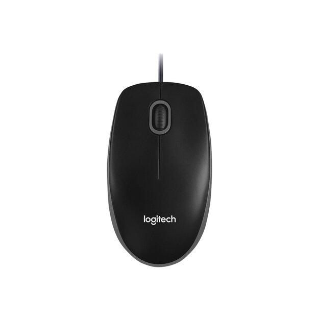 Kompiuterinė pelė laidinė LOGITECH B100 optical Mouse black USB for Business