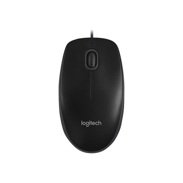 Kompiuterinė pelė laidinė LOGITECH B100 optical Mouse black USB for Business