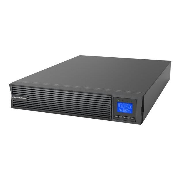 Nepertraukiamo maitinimo šaltinis UPS POWERWALKER On-Line VFI 2000 ICR IOT 1/1 phase 2000VA PF1 8x IEC C13 outlets USB/RS232 LCD Rack