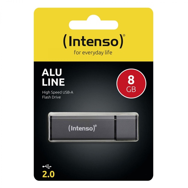 USB raktas MEMORY DRIVE FLASH USB2 8GB/ANTRACITE 3521461 INTENSO