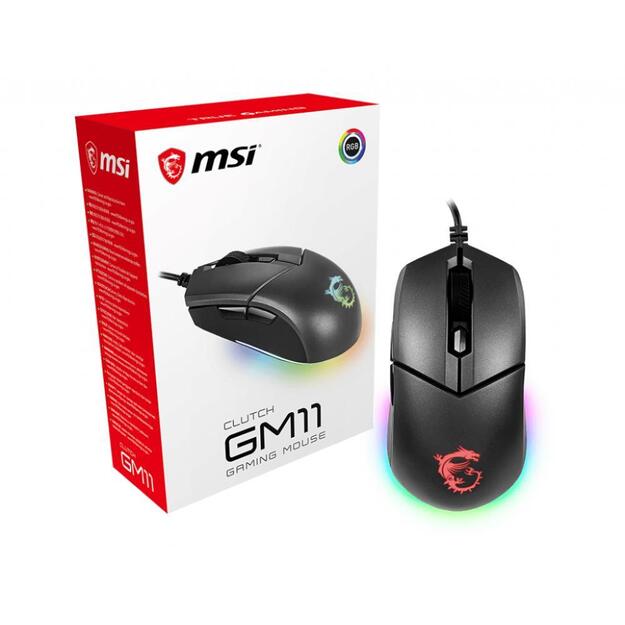 Kompiuterinė pelė laidinė MOUSE USB OPTICAL GAMING/CLUTCH GM11 MSI