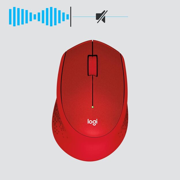 Kompiuterinė pelė belaidė OPTICAL WRL M330/SILENT RED 910-004911 LOGITECH