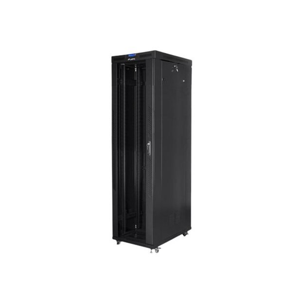 LANBERG free standing rack 19inch cabinet 47U 800x1000 glass door LCD flat pack black