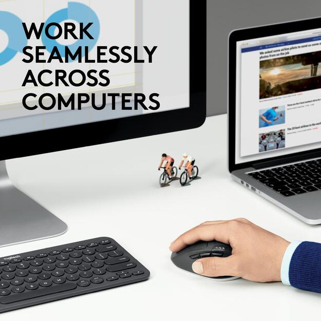 Kompiuterinė pelė belaidė MOUSE BLUETH OPTICAL M720/TRIATHLON 910-004791 LOGITECH 25