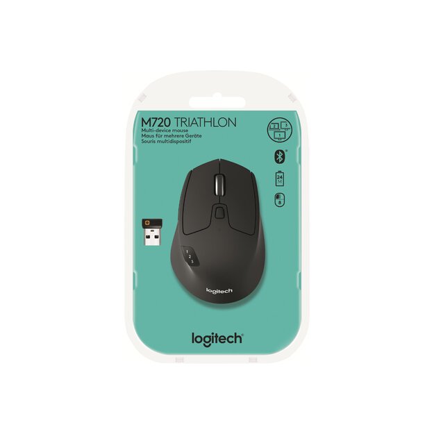 Kompiuterinė pelė belaidė MOUSE BLUETH OPTICAL M720/TRIATHLON 910-004791 LOGITECH