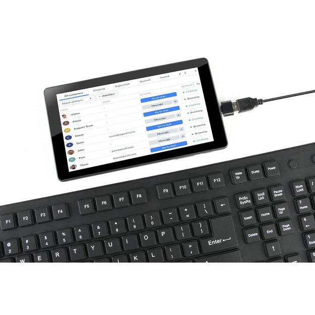 Klaviatūra laidinė FLEXIBLE USB ENG/BLACK KB-109F-B GEMBIRD