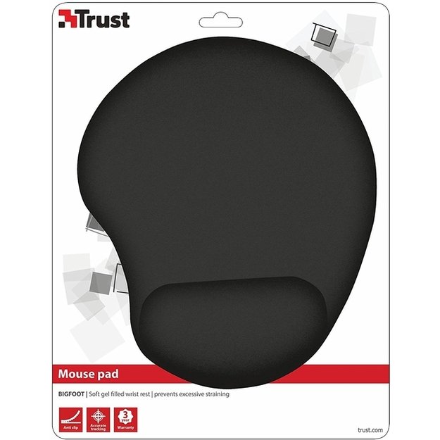 Pelės kilimėlis MOUSE PAD BIGFOOT GEL/BLACK 16977 TRUST