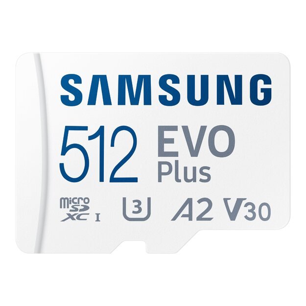 Atminties kortelė SAMSUNG EVO PLUS microSD 512GB Class10 Read up to 130MB/s