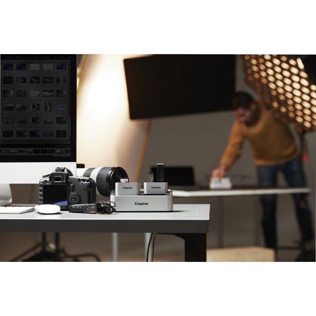 Atminties kortelių skaitytuvas MEMORY READER USB3.2 DUAL-SLOT/WFS-SDC KINGSTON 10