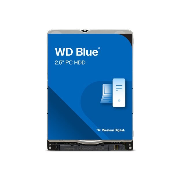 Kietasis diskas vidinis HDD|WESTERN DIGITAL|Blue|2TB|SATA 3.0|128 MB|5400 rpm|2,5 |Thickness 7mm|WD20SPZX