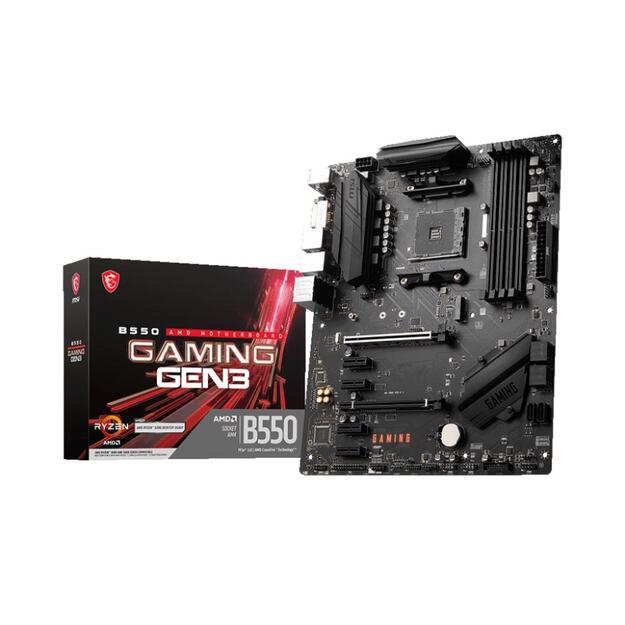 Pagrindinė plokštė|MSI|AMD B550|SAM4|ATX|Memory DDR4|Memory slots 4|4xPCI-Express 2.0 1x|1xPCI-Express 3.0 4x|1xPCI-Express 3.0 16x|1xM.2|1xDVI-D|1xHDMI|2xAudio-In|4xAudio-Out|2xUSB 2.0|4xUSB 3.2|1xPS/2|1xRJ45|B550GAMINGGEN3