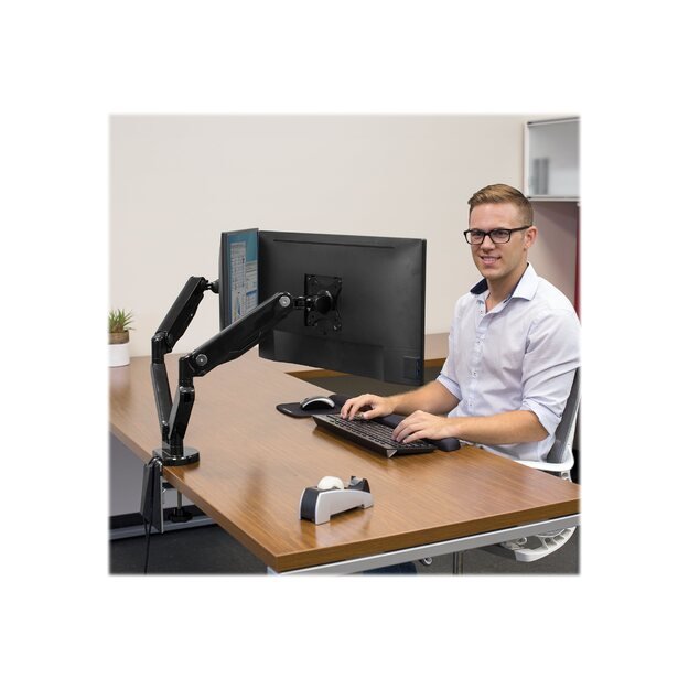 MONITOR ACC DESK MOUNT DUAL/PLATINIUM 8042501 FELLOWES