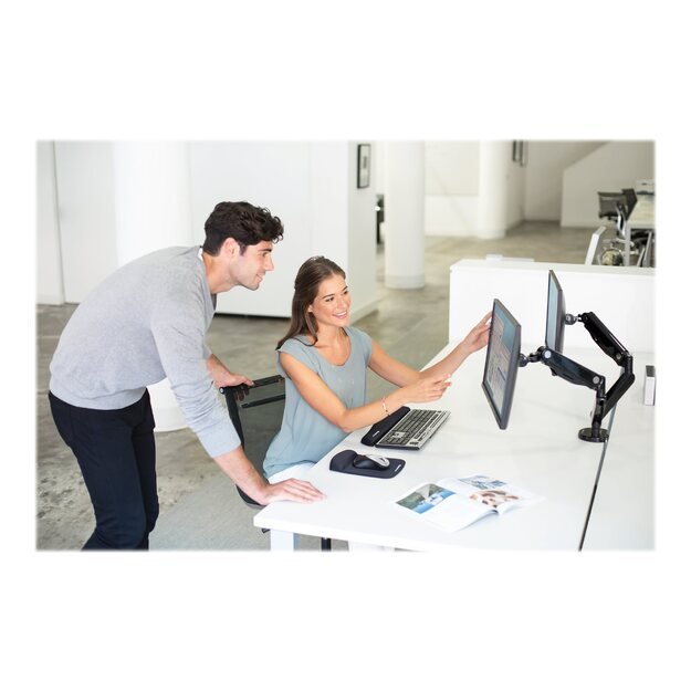 MONITOR ACC DESK MOUNT DUAL/PLATINIUM 8042501 FELLOWES