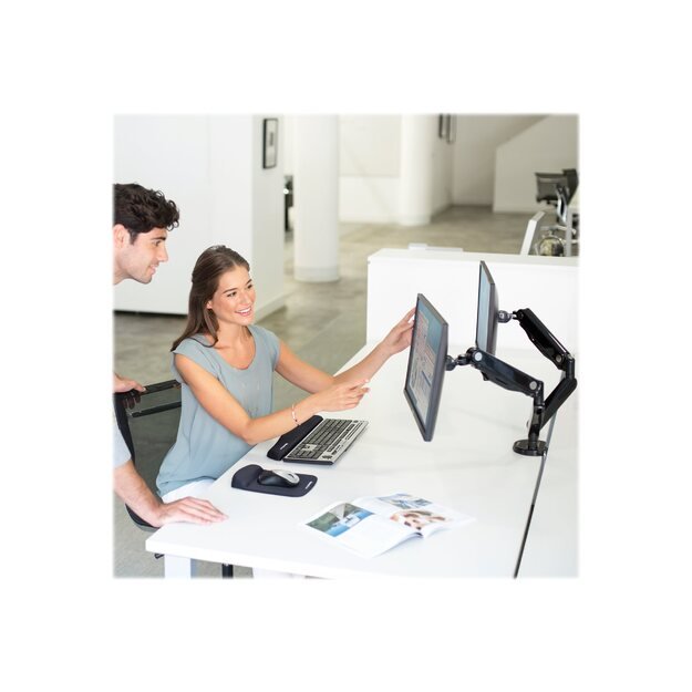 MONITOR ACC DESK MOUNT DUAL/PLATINIUM 8042501 FELLOWES