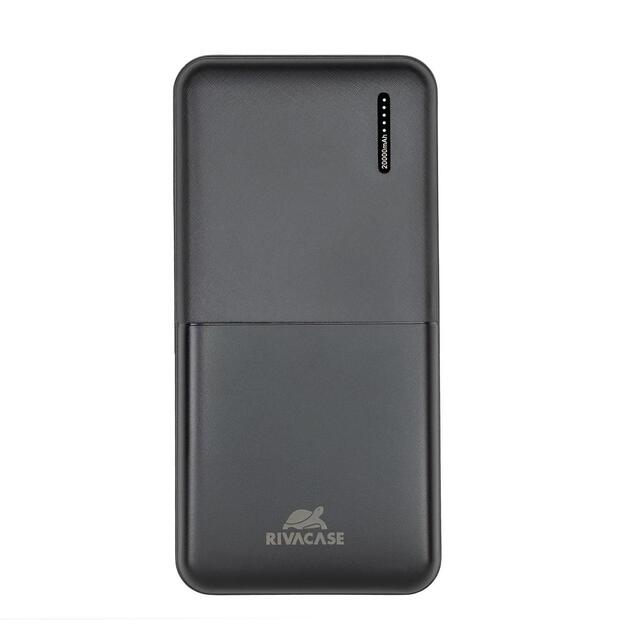 Išorinė baterija USB 20000MAH/VA2572 BLACK RIVACASE