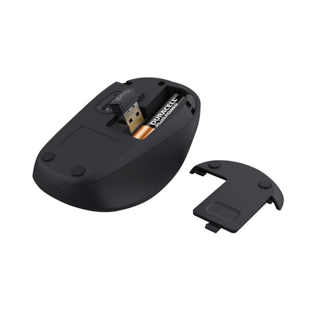 Kompiuterinė pelė belaidė MOUSE USB OPTICAL WRL YVI+/BLACK 24549 TRUST