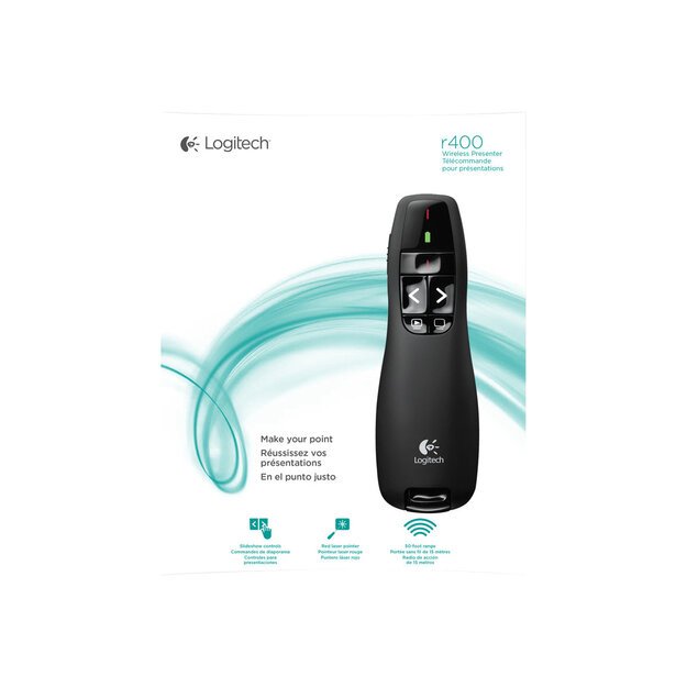 LOGITECH R400 Wireless Presenter - 2.4GHZ - CR - EWR2 33
