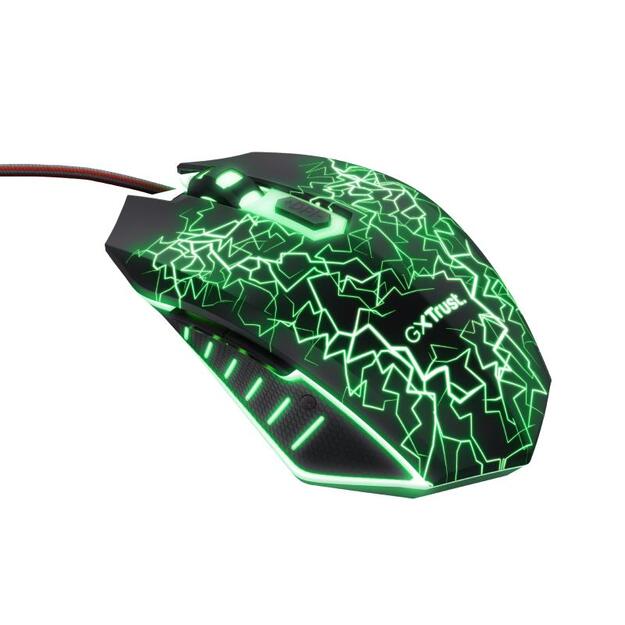 Kompiuterinė pelė laidinė + kilimėlis komplektas USB OPTICAL GAMING 24752 TRUST