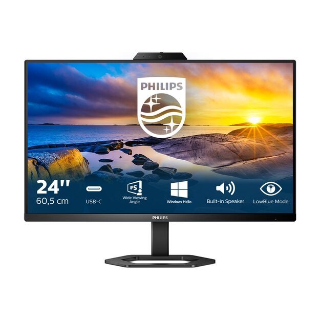 PHILIPS 24E1N5300HE/00 23.8inch with webcam FHD IPS 75Hz 4ms 300cd/m2 HDMI DisplayPort USB-C 3.2 PD65W Pivot