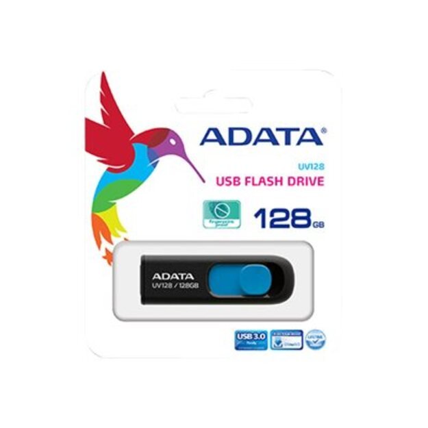 MEMORY DRIVE FLASH USB3 128GB/BLACK AUV128-128G-RBE ADATA