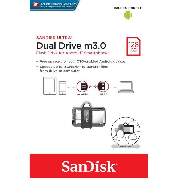 MEMORY DRIVE FLASH USB3 128GB/SDDD3-128G-G46 SANDISK 7