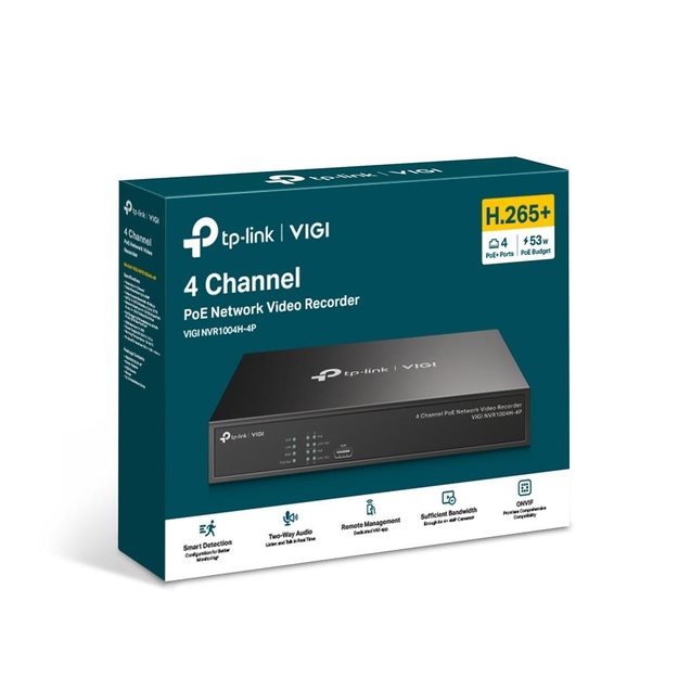 Vaizdo įrašymo įrenginys 4CH POE+ VIGI NVR1004H-4P TP-LINK