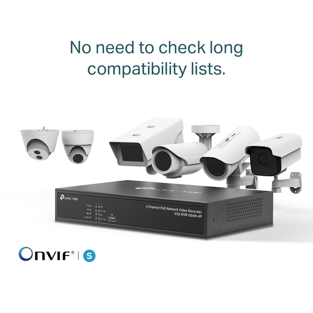 Vaizdo įrašymo įrenginys 4CH POE+ VIGI NVR1004H-4P TP-LINK