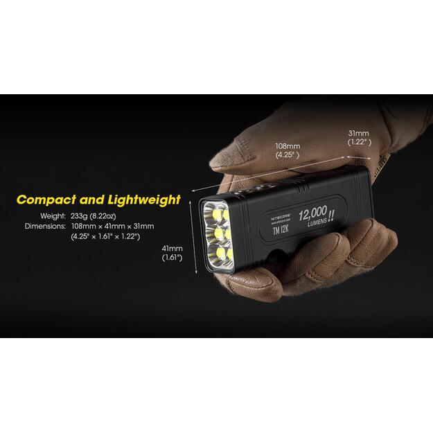 FLASHLIGHT TINY MONSTER SERIES/12000 LUMENS TM12K NITECORE 7