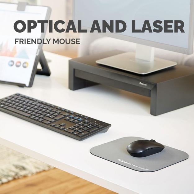 MOUSE PAD MICROBAN/SILVER 5934005 FELLOWES