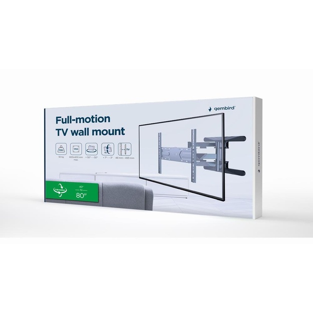 TV SET ACC WALL MOUNT 40-80 /WM-80ST-01 GEMBIRD