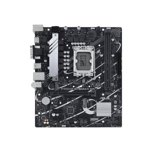 ASUS PRIME B760M-K D4 LGA1700 microATX MB 2xDDR4 4xSATA 2xM.2 1xD-Sub 1xHDMI 2.0