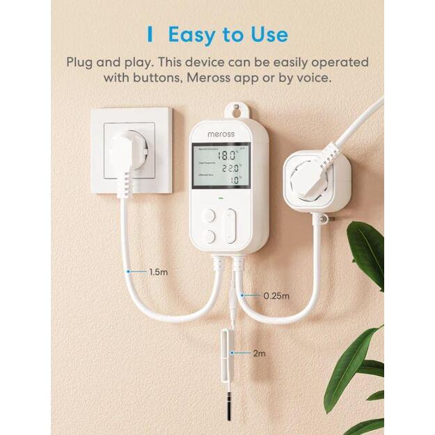 SMART HOME WI-FI THERMOSTAT/HEAT.&COOLING MTS200BHK MEROSS