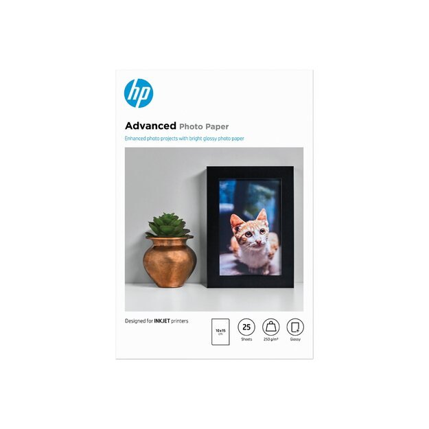 HP Advanced Photo Paper glossy 25sheet 10x15 cm borderless