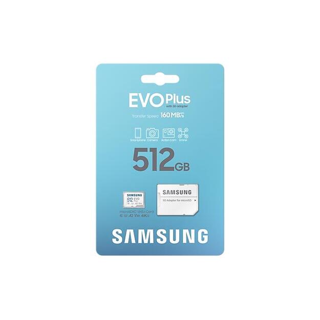 MEMORY MICRO SDXC EVO+ 512GB/V30 W/A MB-MC512SA/EU SAMSUNG