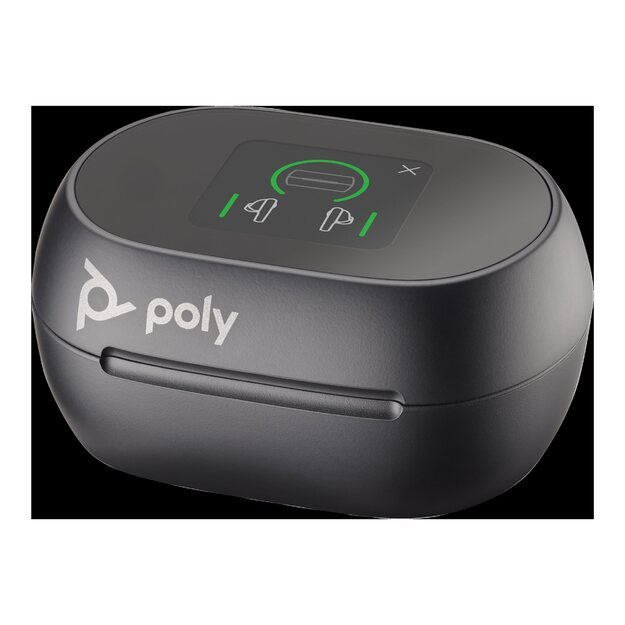 HP Poly Voyager Free 60+ UC M Carbon Black Earbuds +BT700 USB-A Adapter +Touchscreen Charge Case