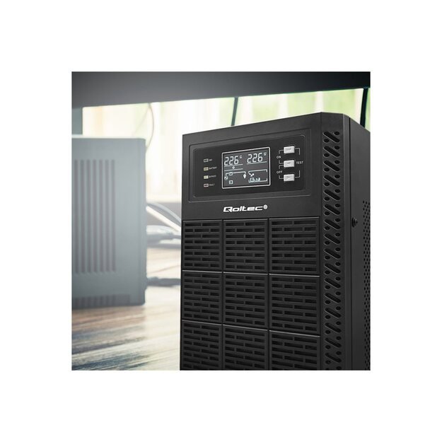 QOLTEC 52282 Uninterruptible Power Supply UPS / 3kVA / 3000W / Power factor 1.0 / LCD / EPO / USB / Online 2