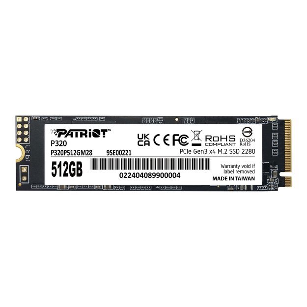 PATRIOT P320 512GB M.2 2280 PCIE SSD