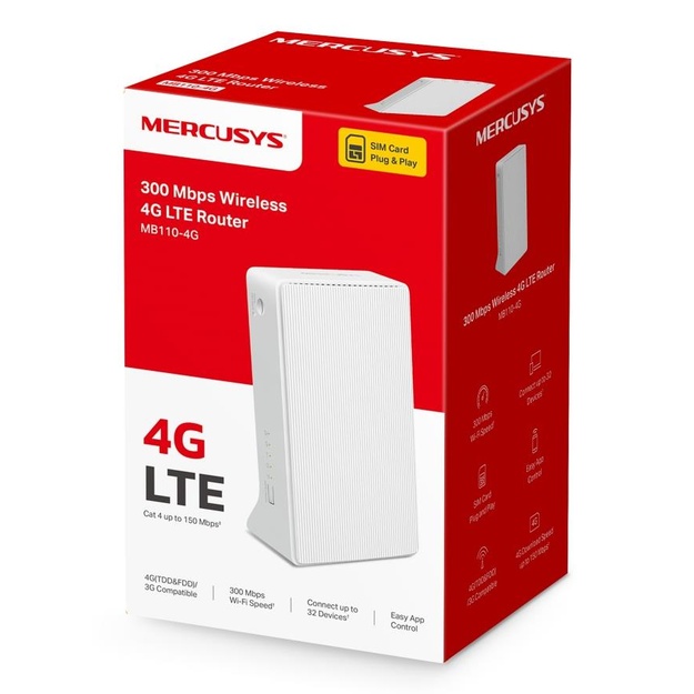 WRL ROUTER 300MBPS 4G LTE/MB110-4G MERCUSYS