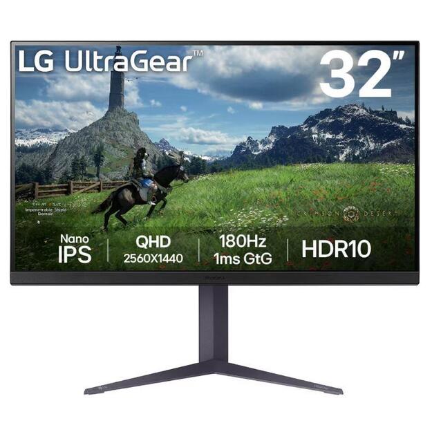 LCD Monitor|LG|31.5 |Panel IPS|2560x1440|16:9|180Hz|1 ms|Pivot|Height adjustable|Tilt|Colour Black|32GS85Q-B