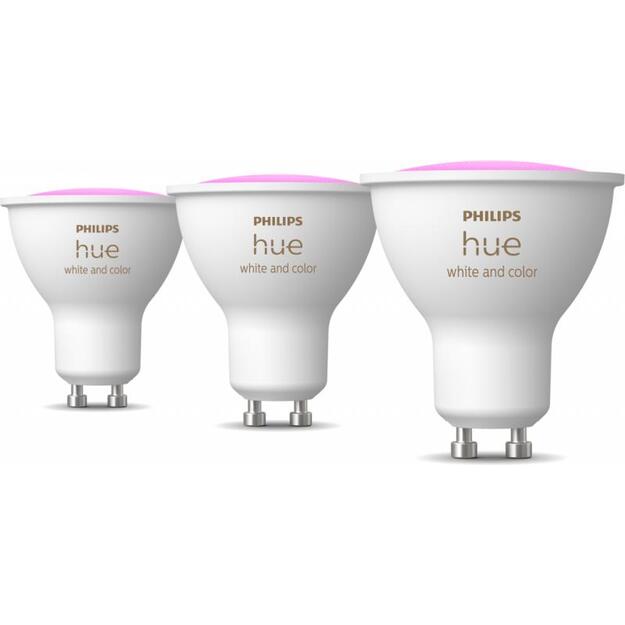 LIGHT BULB GU10 WHITE&COLOR/3PACK 929003666503 PHILIPS 1