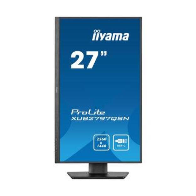 LCD Monitor|IIYAMA|27 |Business|Panel IPS|2560x1440|16:9|100Hz|Matte|1 ms|Speakers|Swivel|Pivot|Height adjustable|Tilt|Colour Black|XUB2797QSN-B1