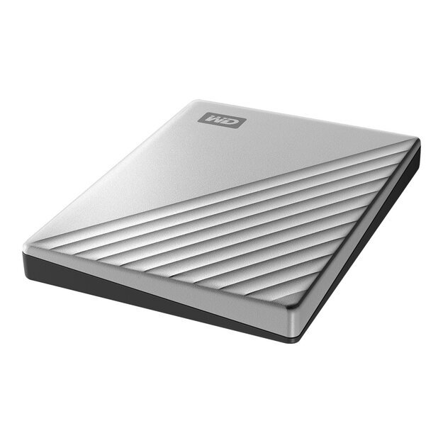 WD My Passport Ultra 2TB Silver USB-C/USB3.0 HDD 2.5inch Metal finish RTL portable extern 9