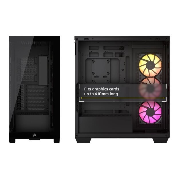 CORSAIR 3500X ARGB Tempered Glass Mid-Tower PC Case Black